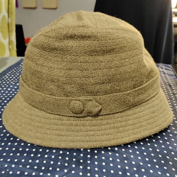 Burberry Other - Vintage Burberry Tweed Herringbone Bucket Hat